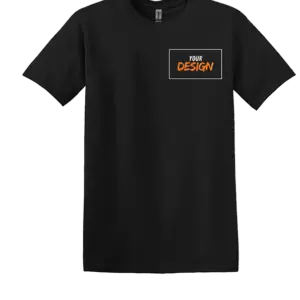 t-shirt bedrukken “alleen borstlogo”